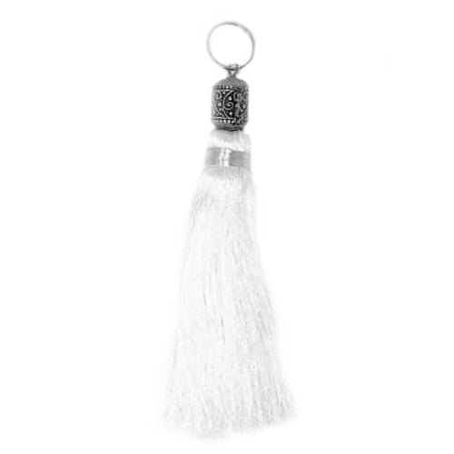 White sales tassel keychain