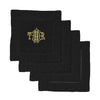 Black Hemstitch Coasters (Set of 4)