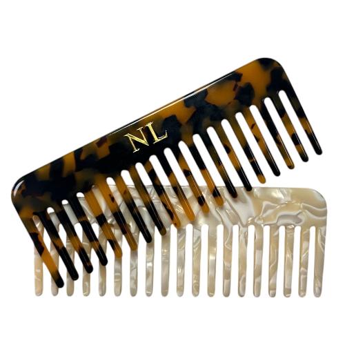 Personalised combs from Initially London with gold foil initials