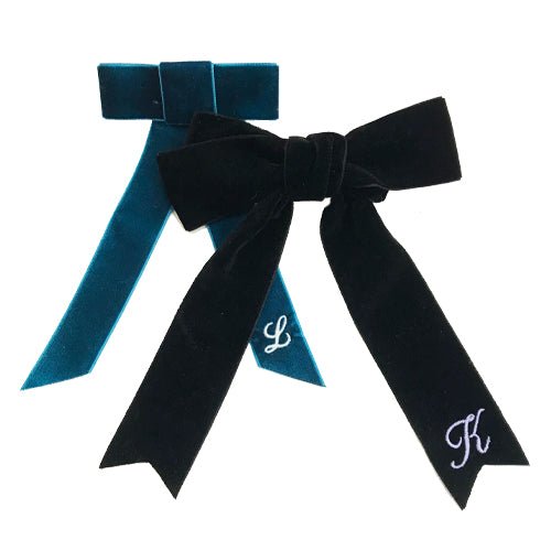 Monogrammed Hair Bow, Hair Accessories, Monogrammed by Initially London Small Blue